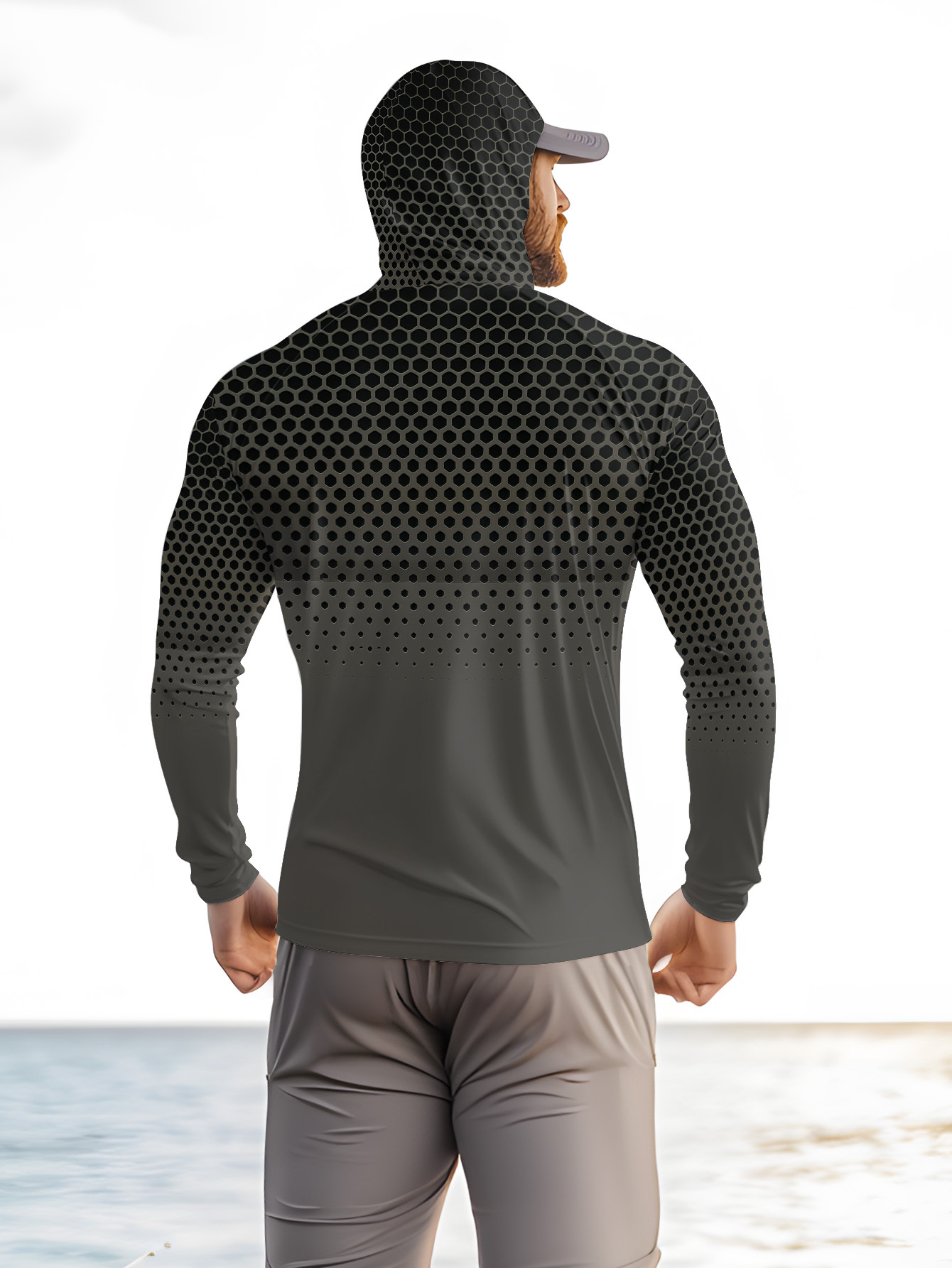 قميص صيد رجالي بغطاء للرأس بأك - مراجعة Fishing Shirt Uv Protection وسعره