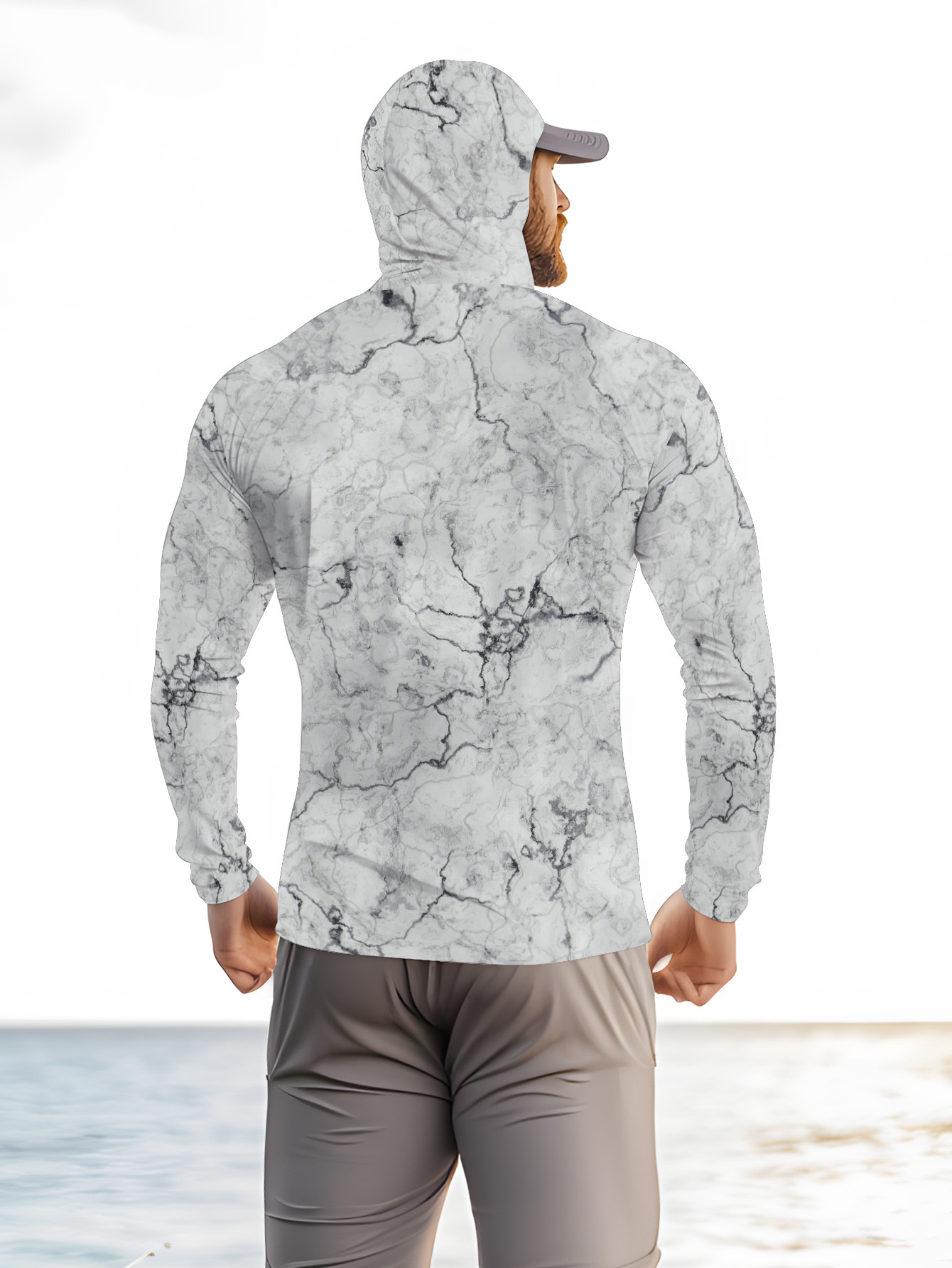قميص صيد رجالي بغطاء للرأس بأك - مراجعة Fishing Shirt Uv Protection وسعره